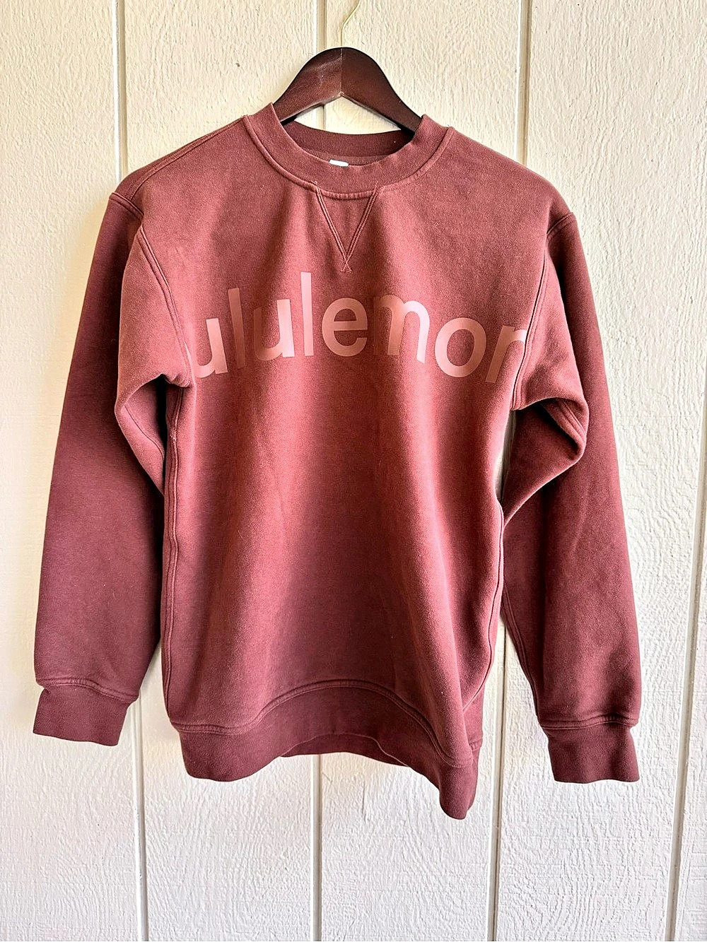lululemon All Yours Crew *Graphic Brown Earth Sweatshirt Size 4